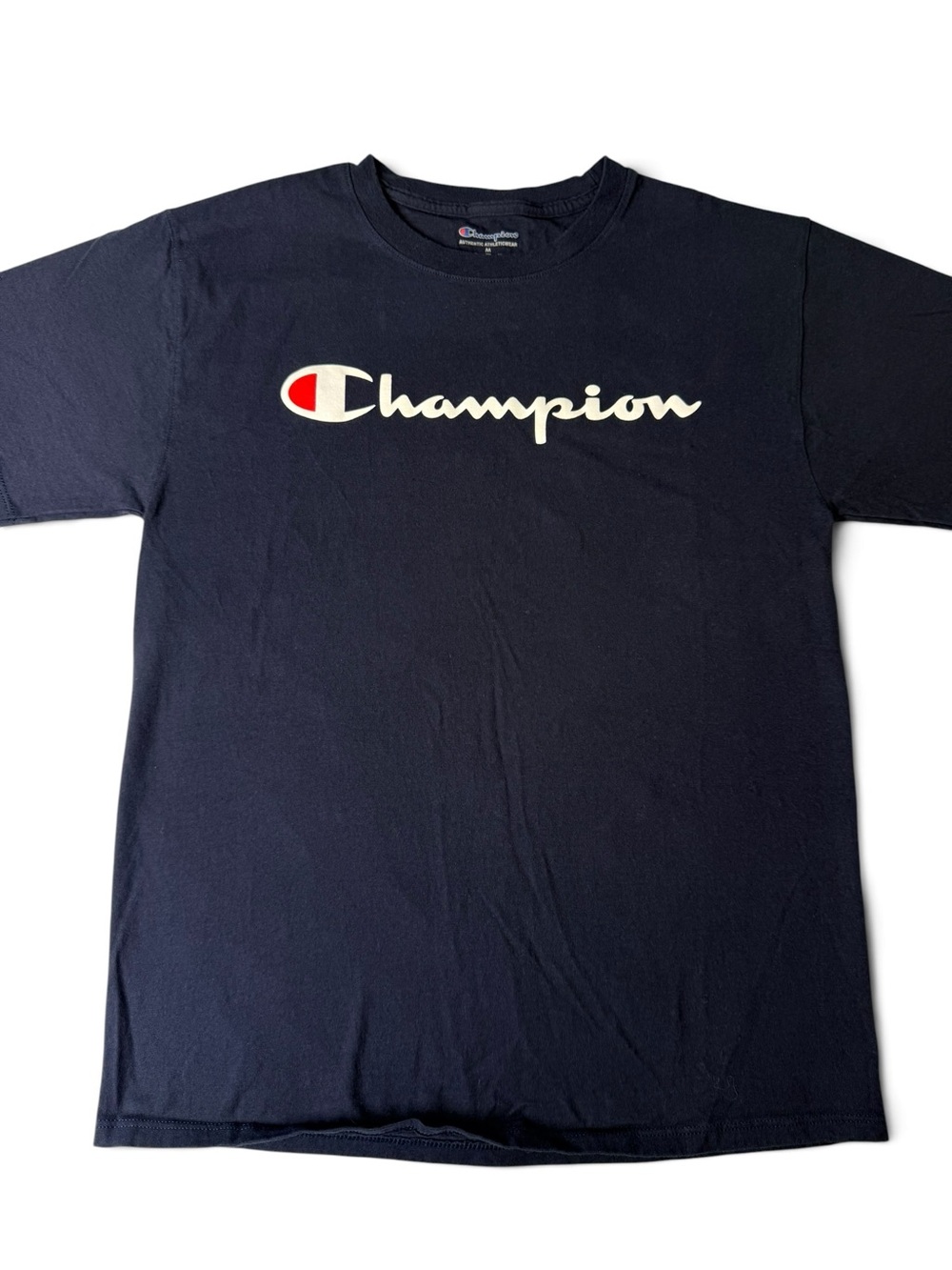 Champion Men’s Navy Big Logo T-Shirt Size M